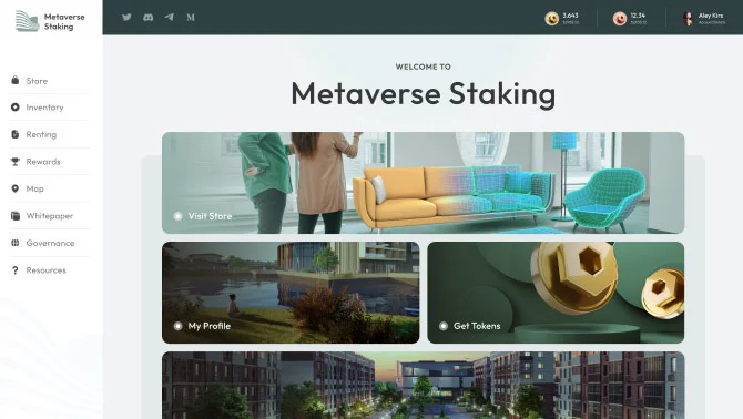 Metaverse Staking: virtual apartments
